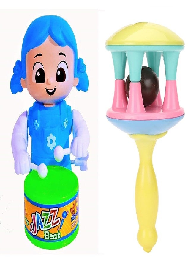 Shanvi Toys Dancing Action Key Operated Musical Toys for Kids Boy and Baby Girls Musical Drummer Toys (Blue Baby_Blue BABY1-02) - Image 1
